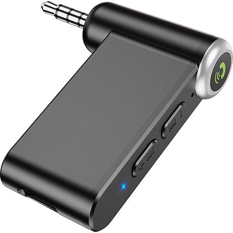 Récepteur Bluetooth 5.0 AUX pour voiture, adaptateur audio sans fil 3,5 mm pour voiture, récepteur sans fil Bluetooth AUX noir (1/5)
