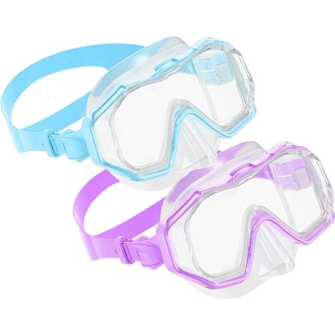 Occhialini da nuoto impermeabili con ampio campo visivo - Blu trasparente
