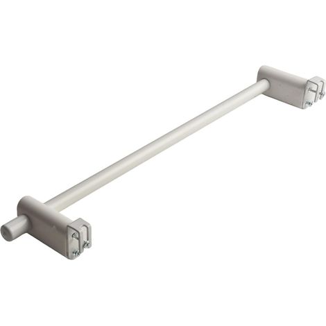 Porte-serviettes pour radiateur chauffant 50 50 cm, sans perçage, compatible avec les radiateurs de 0,3 à 2 m, en acier au carbone ABS blanc (1/5)