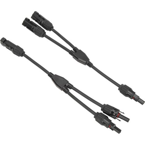 paire de câbles parallèles en Y pour panneaux solaires, connecteurs solaires 2 vers 1, adaptateur parallèle en Y, kit d'outils, MFF FMM 30 cm 0,98 pi (1/5)