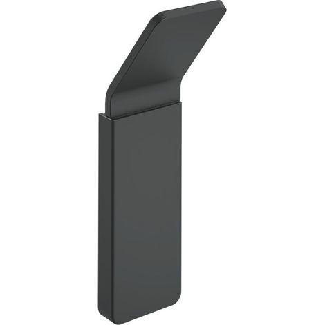 COSMIC NEA Colgador de Pared Adhesivo Resistente. Gancho para Toalla, Baño, Cocina. Con Sujeción Adhesiva o Tornillos. Accesorio Acero Inoxidable Anticorrosión con Fijaciones Ocultas. Color Negro Mate