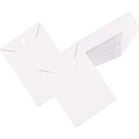 Cartes D'affichage en Papier Blanc pour Boucles D'oreilles Colliers (1/5)
