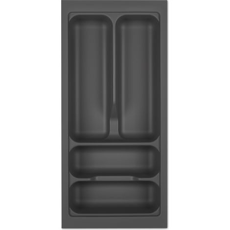 ORGA-BOX I Besteckeinsatz 219 x 473 oriongrau mit Perlstruktur und Anti-Rutschbeschichtung für Tandembox Antaro / Intivo u. ModernBox im 30er Schrank Schubladeneinsatz