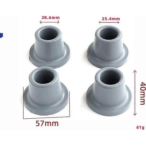 Lot de 4 embouts antidérapants en caoutchouc pour chaise de douche, tabouret de bain, pieds de chaise de douche, protection de sol et couvre-pieds de chaise. (1/2)