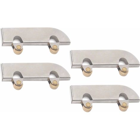 Kit de Roue Coulissante pour Porte en Verre, Poulie en Acier Inoxydable Silencieuse et Fiable, pour Porte Coulissante de Vitrine (1/5)