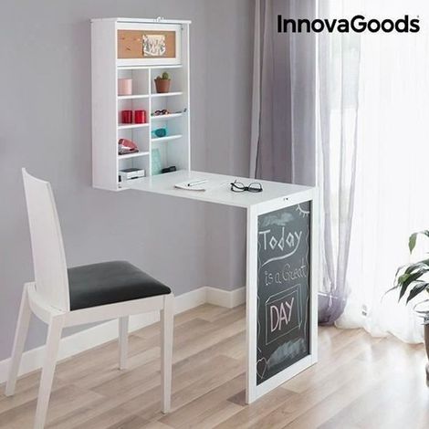 Bureau Mural - InnovaGoods - NN73 - Blanc - Design Contemporain - A Suspendre (1/4)