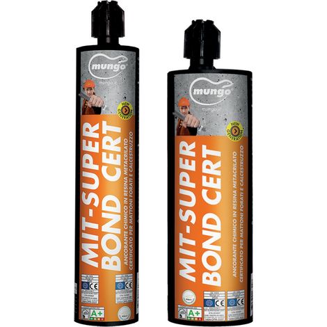 ANCORANTE CHIMICO IN RESINA METACRILATO CERTIFICATO MIT-SUPER BOND MUNGO, "300ml"