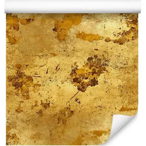 Carta da parati color oro anticato e crema per soggiorno e camera da letto, 50x1000 cm (1/5)