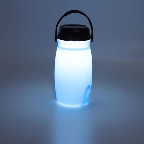 Borraccia intelligente, borraccia a energia solare con luci integrate, borraccia a prova di perdite ricaricabile tramite USB, ideale per campeggio, picnic e barbecue. (1/5)