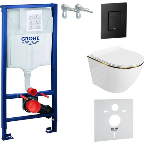 GROHE WC Set mit Vorwandelement, Wand-WC und Spülknopf (1/5)