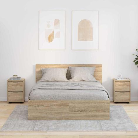Nachttische 2 pcs Sonoma-Eiche 30,5 x 30 x 43 cm Holzwerkstoff
