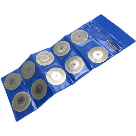 Kit de meules diamantées pour couper des pierres précieuses du verre 10 pièces 50 mm (1/4)