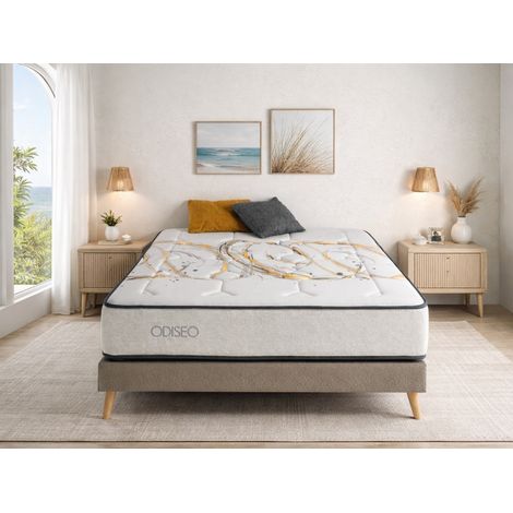 Taschenfederkernmatratze SONHO ODISEO SPRING LATEX 100x190 cm – Höhe 31 cm mit 2 cm Latex auf jeder Seite