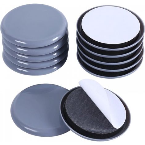 Lot de 16 patins ronds auto-adhésifs pour meubles et chaises, 7.6cm, bleu clair (1/5)