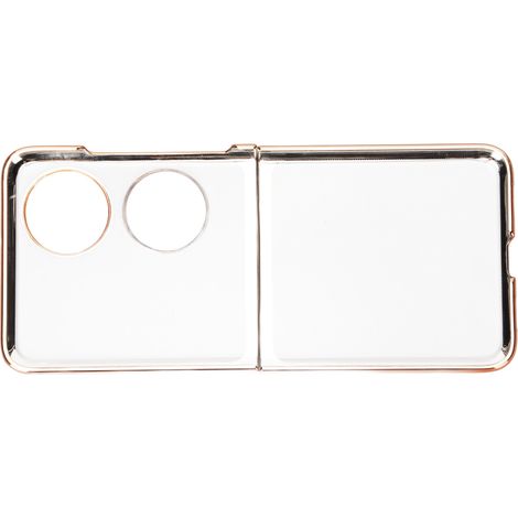 Étui de protection plié pour Huawei P50 Pocket, coque PC électroplaquée or, étui mobile pliant (1/5)