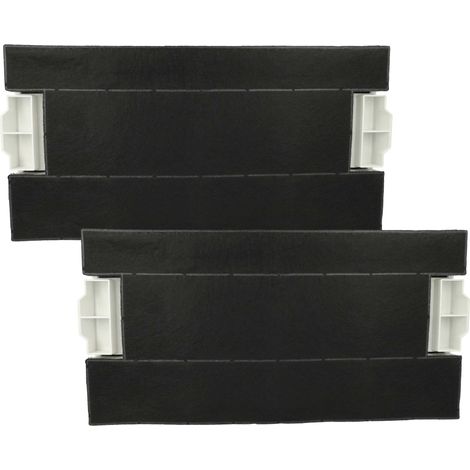 vhbw 2x filtro a carboni attivi compatibile con Bosch DHZ4505(00), DHZ4506(00), DWZKB1F(00), DHI965V cappe aspiranti - 39,8 x 19,6/17,4 x 2,9 cm