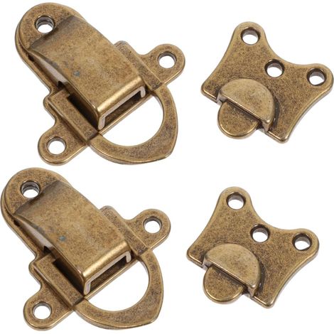 Loquet à bascule vintage en métal Operitacx pour boîte bois, lot (1/5)