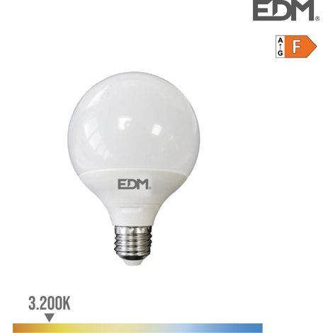 EDM Globe LED-Glühbirne E27 15W 1521lm 3200K warmes Licht Ø125x160mm