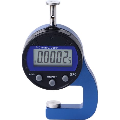 Micromètre électronique numérique d'épaisseur, résolution 0,01 mm (0,0005 po), outil de mesure 0-10 mm (1/5)