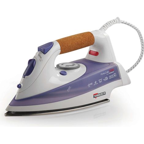 Termozeta Anti-Calc 7700B Ferro da stiro a secco e a vapore Acciaio inossidabile 2000 W Blu Bianco