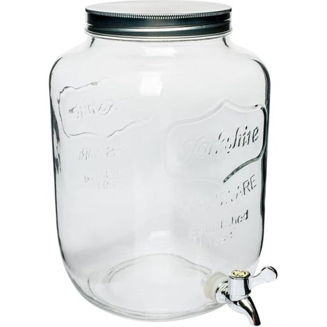 Dispensador de bebidas, Vidrio, Grifo, Junta de goma, 21,5 x 15 x 25,3 cm, Hogar (1/5)