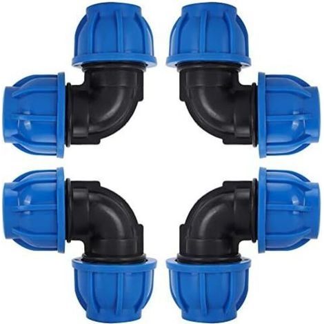 PE 25 Coude plastique égal pour tuyau polyéthylène tuyau ø 25,Tuyau d'eau Coude Connecteur en PE Plastique Raccord Rapide Accessoires pour Purificateurs d'eau Potable(ø 25) (1/5)
