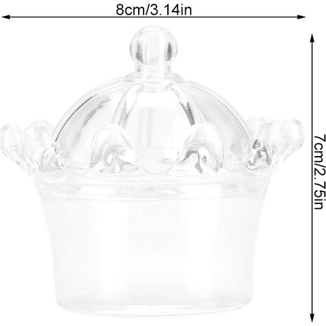 12 Pochettes Cadeau Transparentes Couronne Boîte en Plastique Bonbon Fête Chocolat Blanc (1/5)