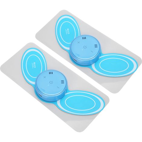 Mini masseur de cou électrique à piles, soulage la fatigue, coussinet adhésif de massage cervical par impulsions, bleu (1/5)