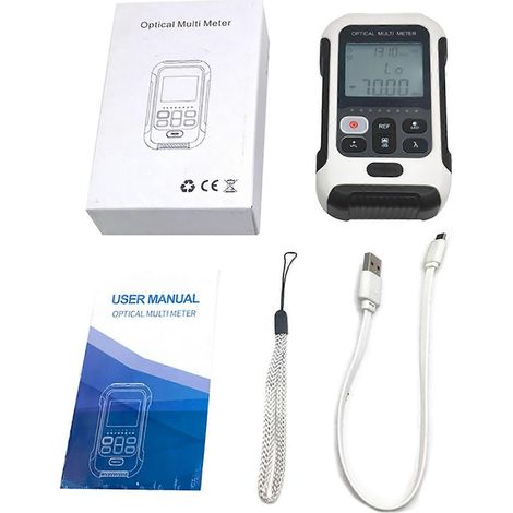 Optisches Handmultimeter, hochpräzises wiederaufladbares optisches Leistungsmessgerät, Glasfasertester -50 bis
