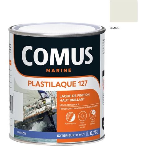 Comus – Laque marine brillante 0.75L pour bois et métal – Résine alkyde-uréthane – Protection durable contre l'humidité – Application facile (1/3)