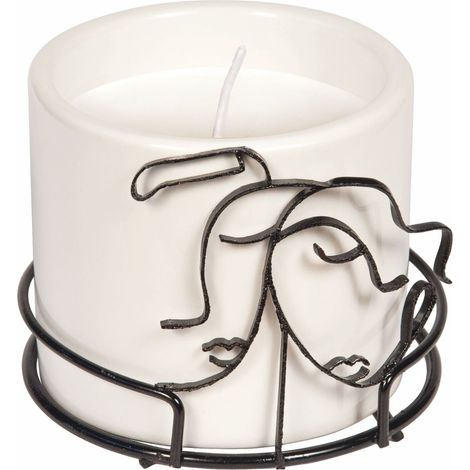 ETM Visi Candela D 8 Cm H 6 Cm Bianco