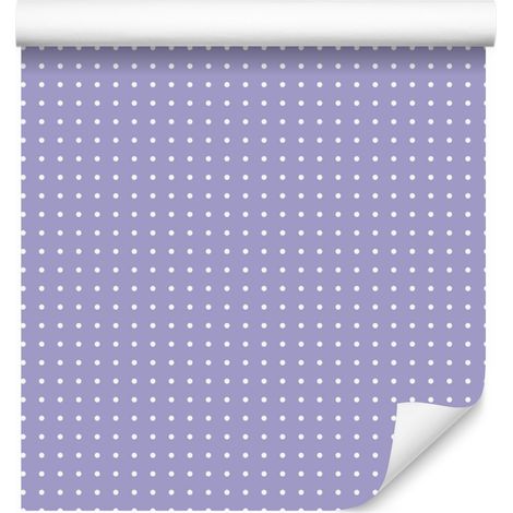 Papier peint à pois bleus, fond bleu pour salon et chambre 50x1000 cm (1/5)