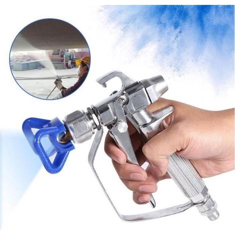 Pistolet à Peinture Haute Pression 3600PSI en Acier Inoxydable - Bleu et Gris Argenté (1/4)