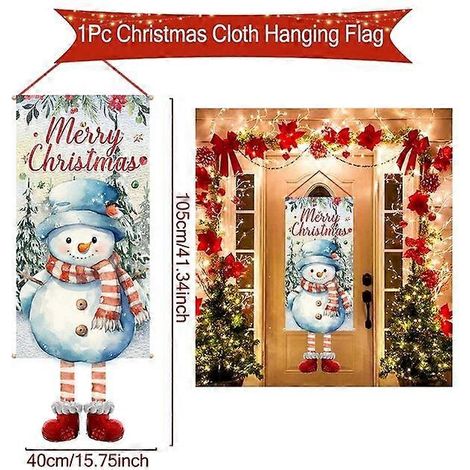 Guirlande de Noël à suspendre, décoration de porte, décoration de Noël pour la maison, ornements de Noël, cadeaux de Noël, Nouvel An, jaune clair (1/5)
