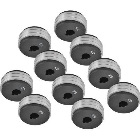 Lot de 10 galets d'entraînement pour dévidoir de fil, roulements en acier et nylon, pour soudeuse 200 A, 350 A et 500 A. (1/5)