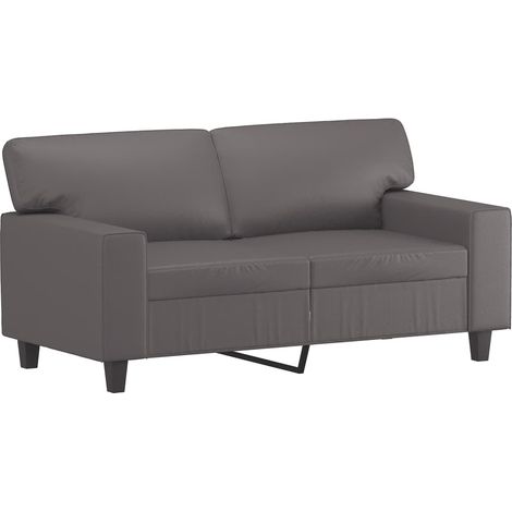 Canapé à 2 places,Sofa pour Salon,Banquette Gris 120 cm Similicuir CFW889905 (1/5)