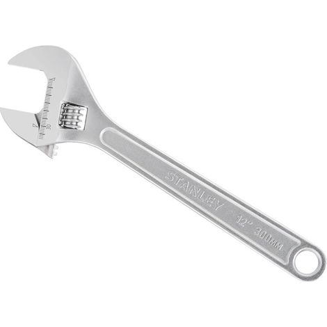 STANLEY Metal Adjustable Wrench 300mm 12in Capacity 38mm STA013156