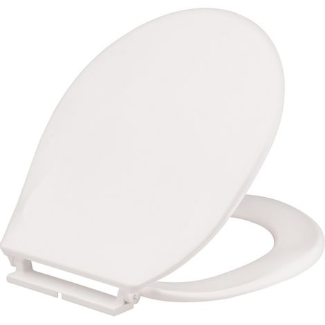 Siamp-Cedap – Abattant WC double Monaco blanc – En carton – Fixation par dormant réglable – Pour cuvette normalisée – Garantie 2 ans (1/7)