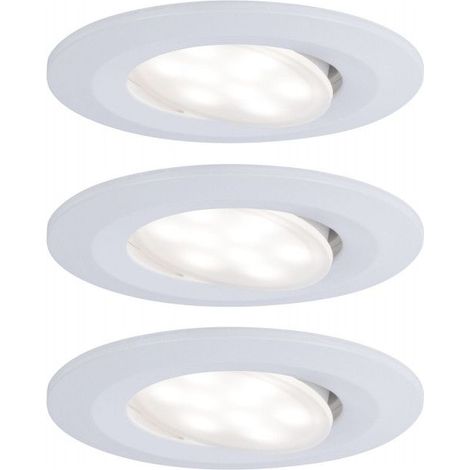 Paulmann Calla Spot LED encastrable pour salle de bains jeu de 3 19.5 W IP65 blanc mat (1/5)