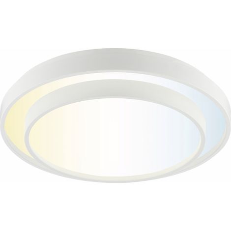 Brilliant LED Deckenleuchte Faruz Ø 37 x 8,5 cm warmweiß-kaltweiß weiß (1/3)