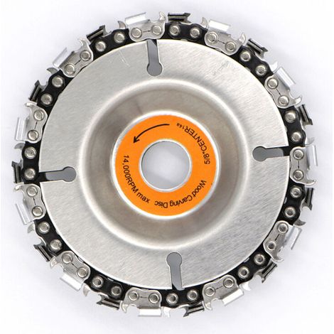 Disque de meuleuse 22 dents, chaine a coupe fine avec trou central de 5/8 "(16 mm) , convient pour meuleuse d angle de 4" (100 mm) ou 4-1 / 2 "(150 mm) (1/5)