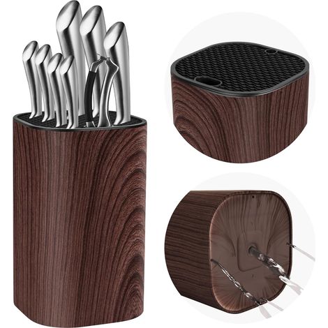 Blocs Couteaux Vides de Cuisine, Porte Couteaux sans Couteaux, Universel Porte-Couteaux, Support Couteau de Cuisine, Rangement Couteaux Cuisine Maison (1/5)