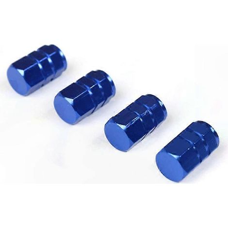 Blaue Reifenventilkappen, 12er-Pack, universell für Autos, Geländemotorräder, LKWs und Zweiräder, robuste Kappen der Größe 10x16mm für Aufblasstangen. (1/3)