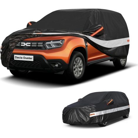 Autoabdeckung SUV 10 Schichten 100% Wasserdicht für Dacia Duster/Renault Duster (2010-2025) Schwarz (1/5)