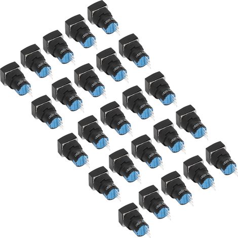2-Positionen-Drehschlüsselwahlschalter mit Selbstverriegelung, 16 mm Quadrat, Packung mit 25 Stück, Schlüsselschalter BEMLA1611Y/21F, robust und einfach zu installieren. (1/5)