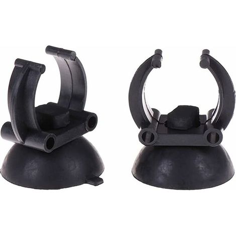 Set da 2 pezzi con elementi riscaldanti a ventosa per acquari, clip a ventosa e supporti per tubi dell'aria, tubi dell'ossigeno e pompe. Accessori per elementi riscaldanti a ventosa. (1/4)