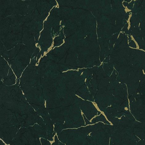 BRICOFLOR Papier peint Vert - Papier peint Marbre - 10,05 x 0,53 m (1/5)