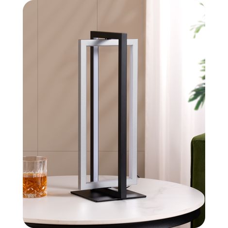 EDISHINE LED Tischlampe, Touch Dimmbare Nachttischlampe, moderne Schreibtischlampe Schwarz Silber aus Metall, 3 Farbtemperaturen, 750 Lumen für Schlafzimmer, Wohnzimmer, Büro, Schreibtisch, Geschenk (1/5)