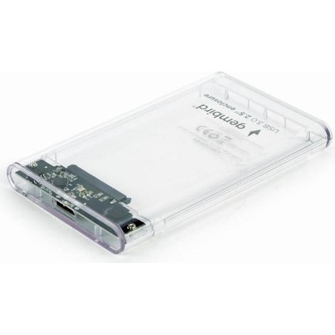 CARCASA DISCO DURO GEMBIRD SATA USB 3.0 2,5 TRANSPARENTE (1/3)