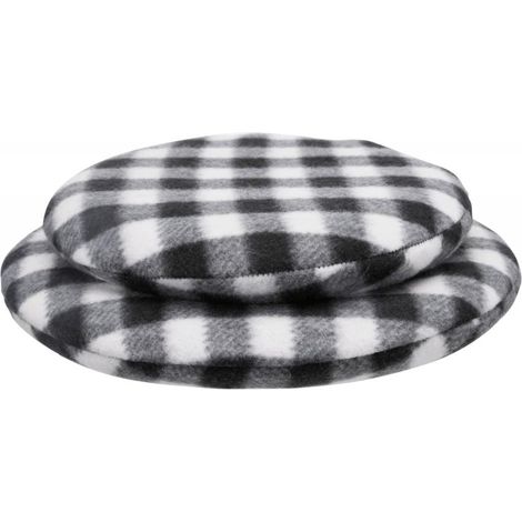 Coussin chauffant a réchauffer au micro-ondes ø 26 cm, noir/blanc (1/3)